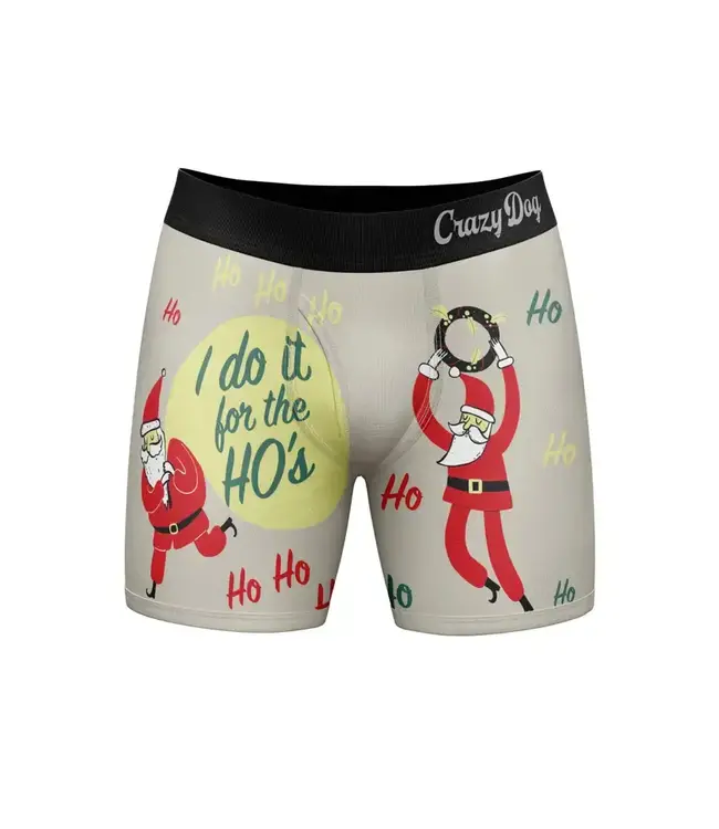 I Do It For the Hos Funny Boxers Christmas