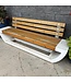 Barkman Barkman Cast Bench with Back - Golden Cedar Stained Cedar Planks