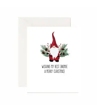 Jaybee Design Wishing My Best Gnomie A Merry Christmas - Greeting Card