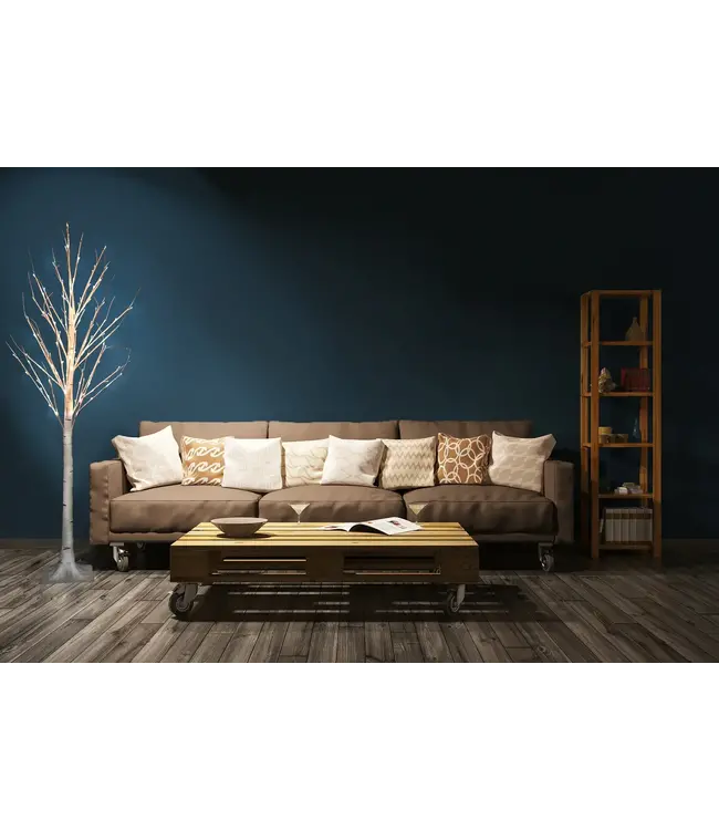 Birch Tree on Metal Base 83in.