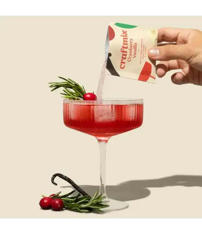 Cranberry Vanilla Cocktail / Mocktail Mixer - Single Packets