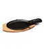 Jimbeam Cast Iron Skillet with Handle Mitt & Wood Trivet