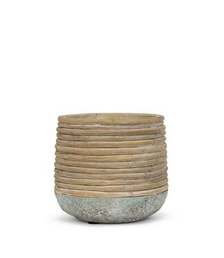 Abbott Collection Small Rattan Wrap Look Planter