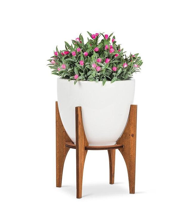 Large Pot w/ Wooden Stand