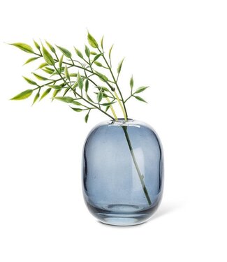 Abbott Collection Medium Barrel Bud Vase Dark Blue