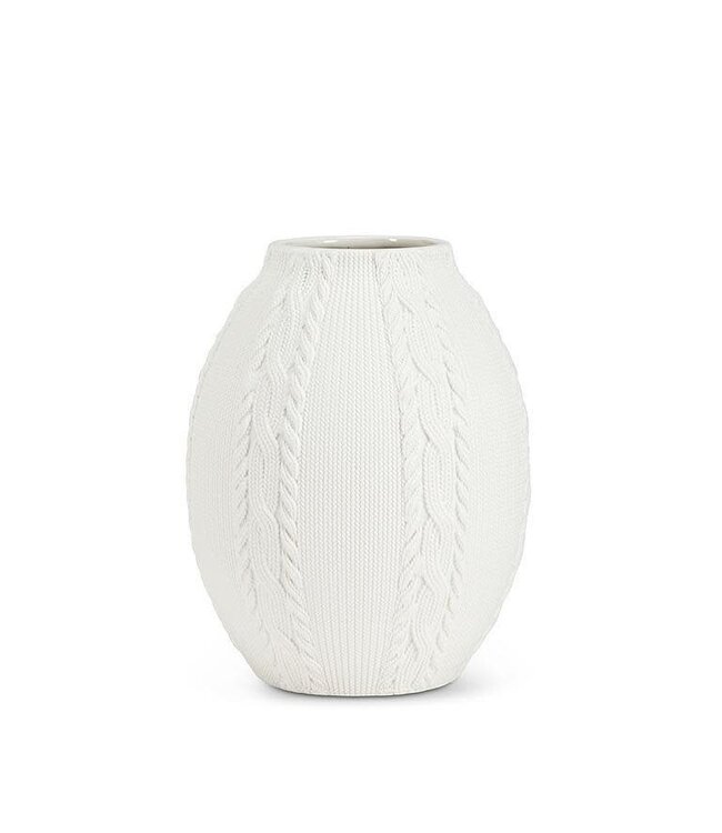 Curvy Knit & Cabled Vase