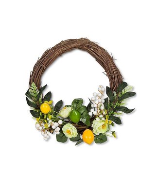 Abbott Collection Small Lemon & Flower Wreath