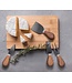 Walnut Handled Cheese Knives. Set of 4
