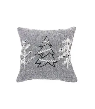 IH Casa Decor Tapestry Cushion Gray Trees 18 X 18