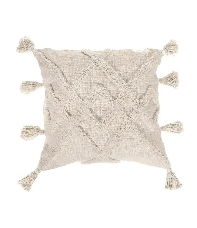 Cotton Slub Yarn Cushion Annex Ivory