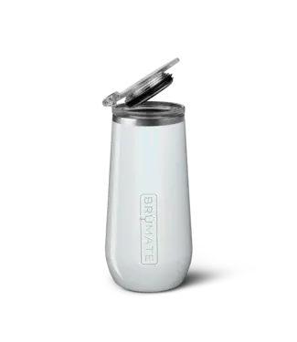 BruMate BruMate Champagne Flute  Glitter White