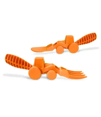 Constructive Eating Tractor Utensils Set of 2 | Orange