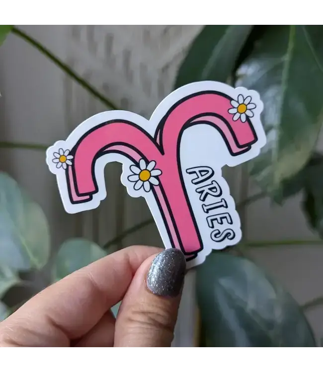 Aries Zodiac Sign Vinyl Sticker