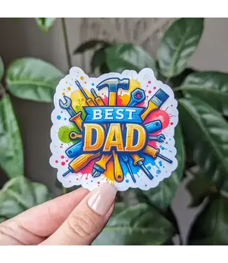 Moonlit Creations Best Dad Vinyl Sticker