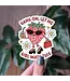 Hang On Let Me Girl Math Vinyl Sticker