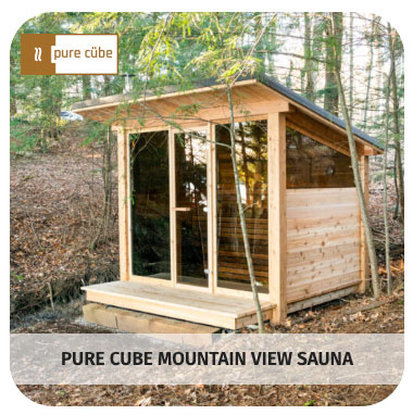 pure cube mountain view sauna