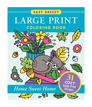 Peter Pauper Press Large Print Coloring Book - Home Sweet Home