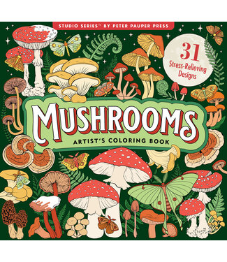 Peter Pauper Press Mushrooms Adult Coloring Book