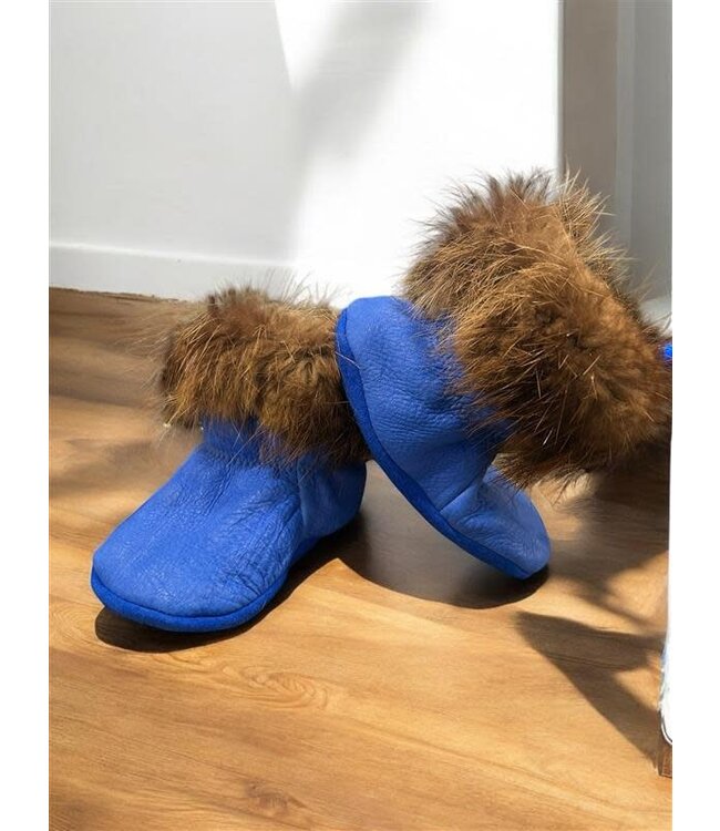 Kid's Moccassin Size 10 - Cobalt Blue