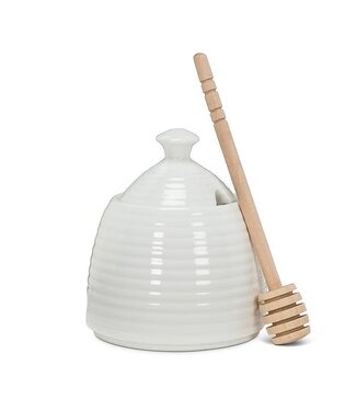 Abbott Collection Beehive Honey Pot with Dauber
