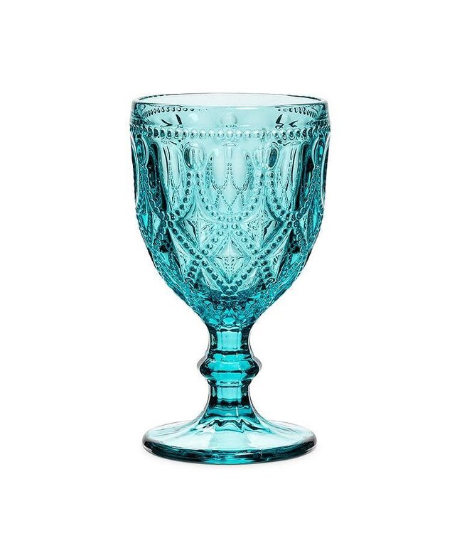 Jewel and Bead Pattern Wine Glass