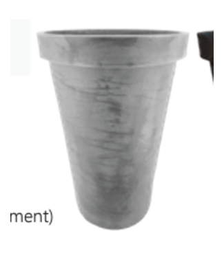 21.5" Rose Planter Burnt Cement