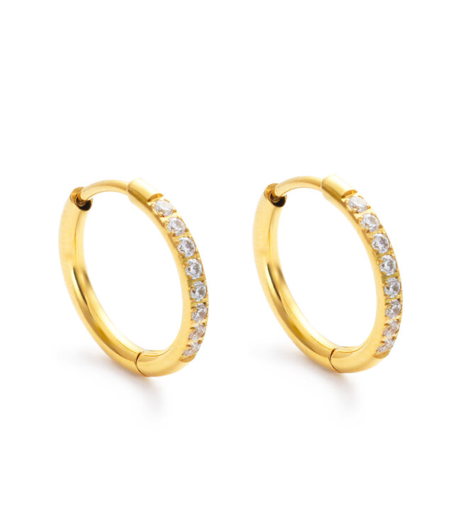 Evie 15mm Hoops - Gold