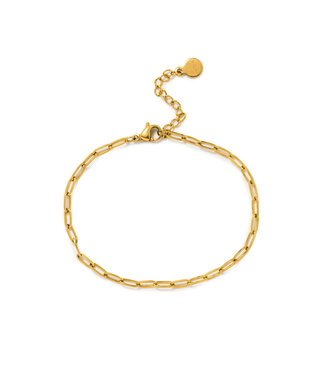 Lover's Tempo Paperclip Bracelet - Gold