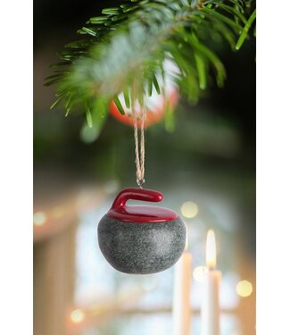 Abbott Collection Curling Rock Ornament
