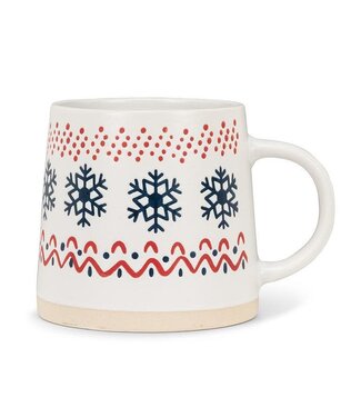 Abbott Collection Wide Base Mug with Nordic Pattern