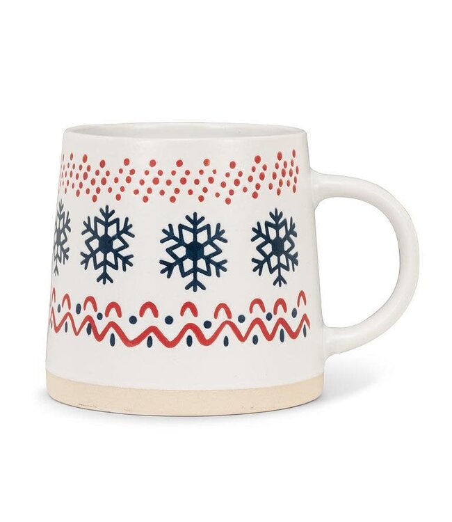 Wide Base Mug with Nordic Pattern