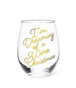 Abbott Collection Wine Christmas Stemless Wine Glass