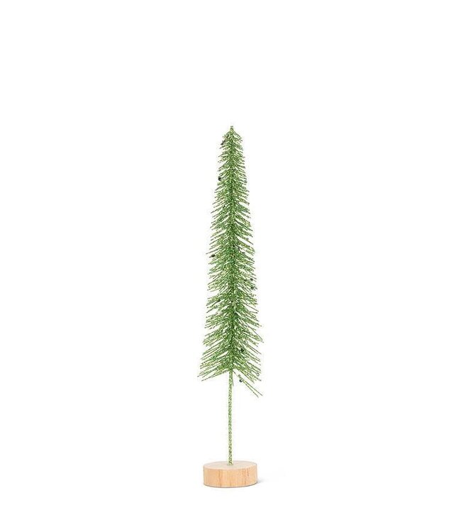 Skinny Glitter Brush Tree - Green