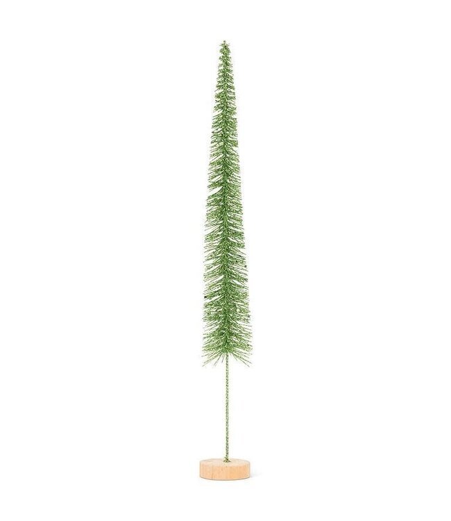 Large Skinny Glitter Brush Tree - Green