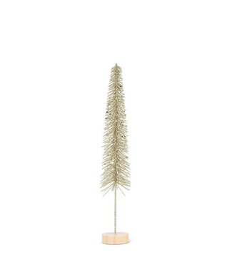 Abbott Collection Small Skinny Glitter Brush Tree - Sage