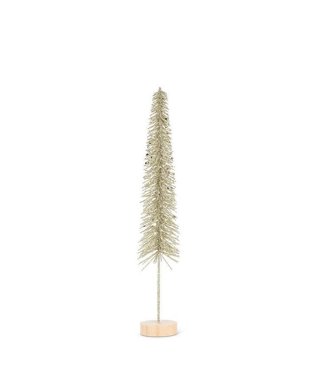 Small Skinny Glitter Brush Tree - Sage