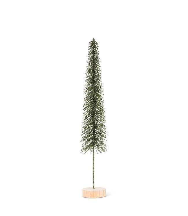 Medium Skinny Glitter Brush Tree - Pine