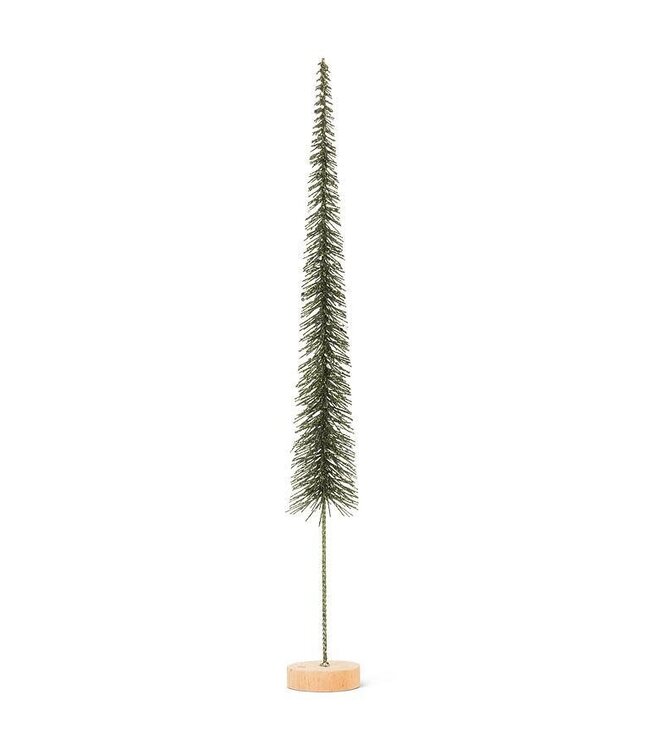 Large Skinny Glitter Brush Tree - Pine