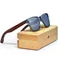 Walnut Sunglasses Transparent Frame Silver Mirrored Lenses