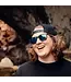 Walnut Wood Sunglasses with Blue Mirrored Polarized Lenses