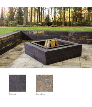 Barkman Barkman Caliber Stone Fire Pit Kit Sierra Grey