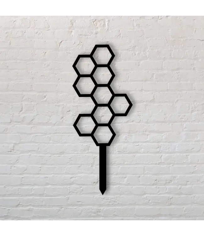 Handcrafted Metal Honeycomb Trellis