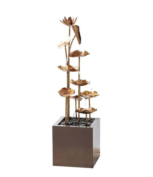 Zinc Metal Lotus Fountain
