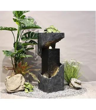 Hi-Line Gift Ltd. Waterfall Fountain w/ Warm White LEDs