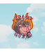 Chaos Queen Hippo Moo Deng Vinyl Sticker