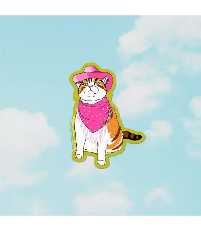 Cowboy Cat Vinyl Sticker