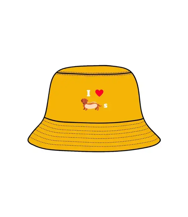 I Heart Weiner Dogs Bucket Hat