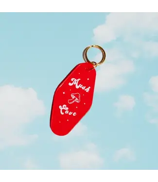 Party Mountain Paper co. Mush Love Motel Tag Keychain