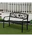 GARDEN BENCH - BLACK - BIRDS AND BRANCHES BACKREST