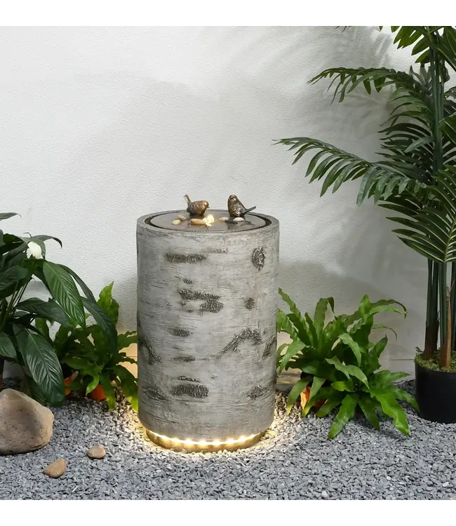 Bird Bath Fountain w/ Warm White LEDS